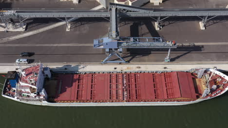 Loaded-boat-with-cereals-Port-la-Nouvelle-commercial-harbor-France-Aude-aerial